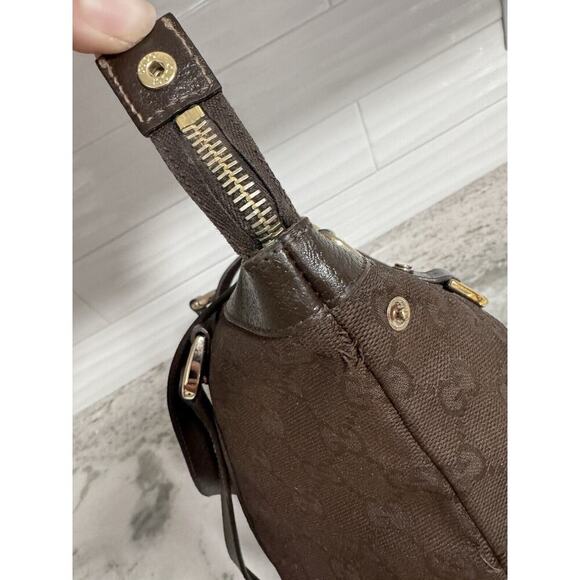 Auth Gucci GG Canvas Brown Abbey Tote Handbag - Picture 12 of 16